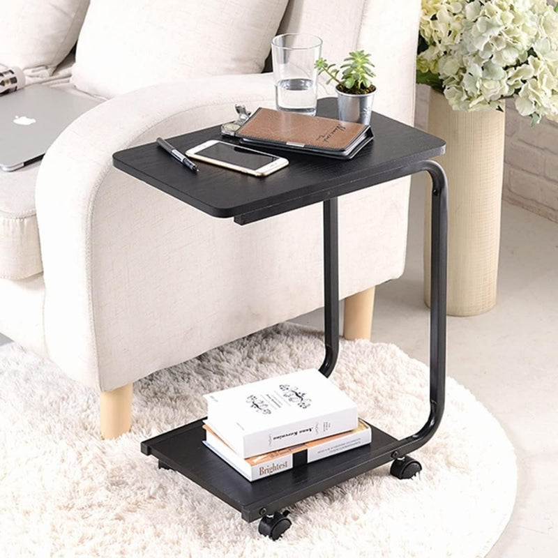 Multifunctional Side Table with Wheels